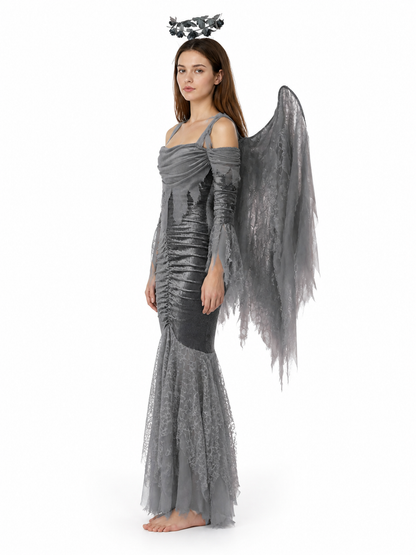 Fantasy Character Costume with Wings, Dress side view