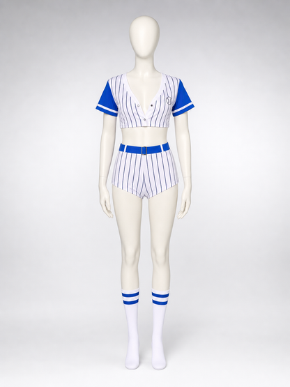 Blue Baseball-Style Uniform Costume