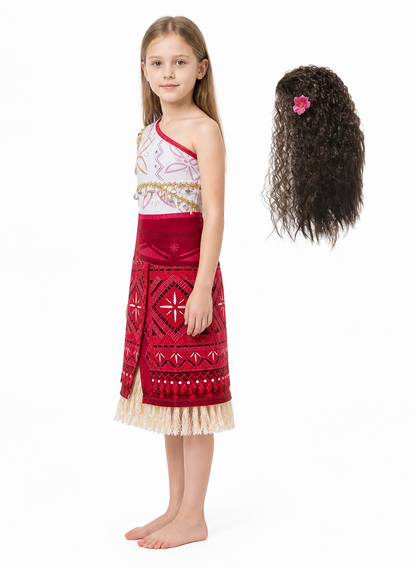 Moana Sleeveless One-Shoulder Dress Costume side view