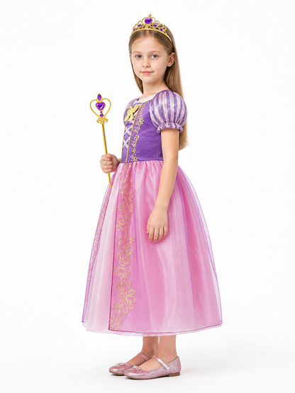 Carnival Dress with Crown and Magic Wand side view