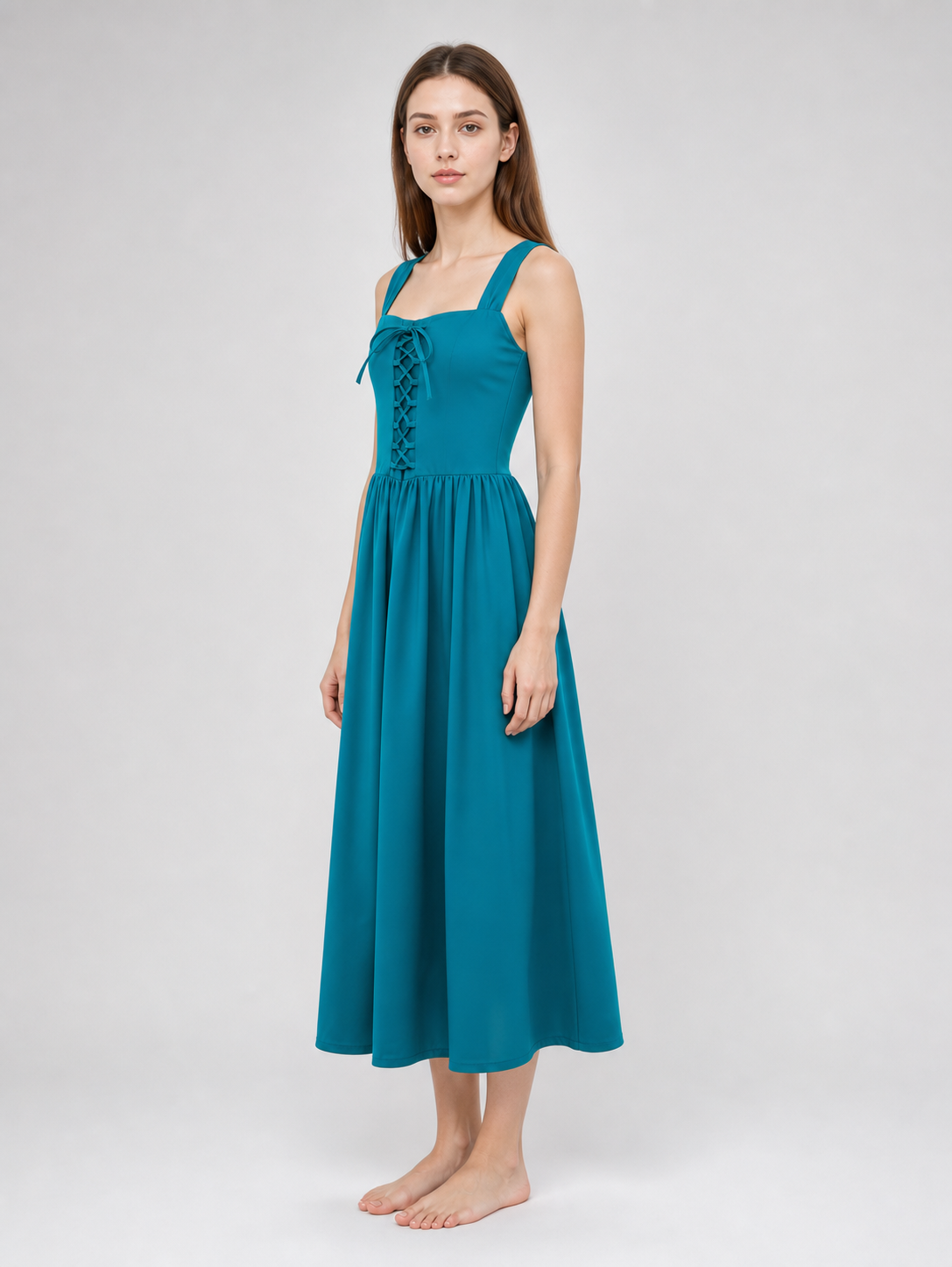 Medieval Strappy Lace-Up Dress