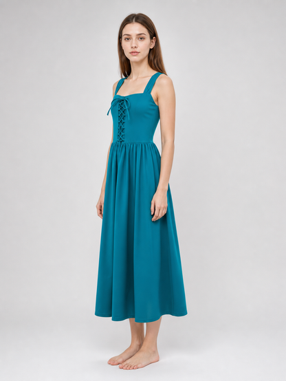 Medieval Strappy Lace-Up Dress