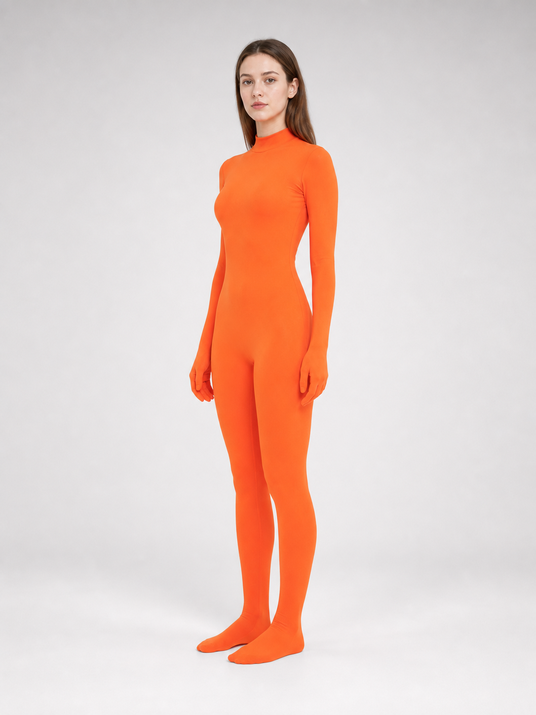 Invisible Ninja Costume, One-Piece Orange Jumpsuit