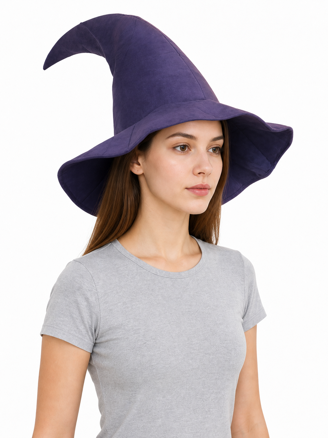 Purple witch costume hat for Halloween