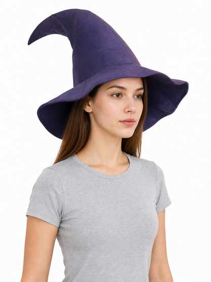 Purple witch costume hat for Halloween