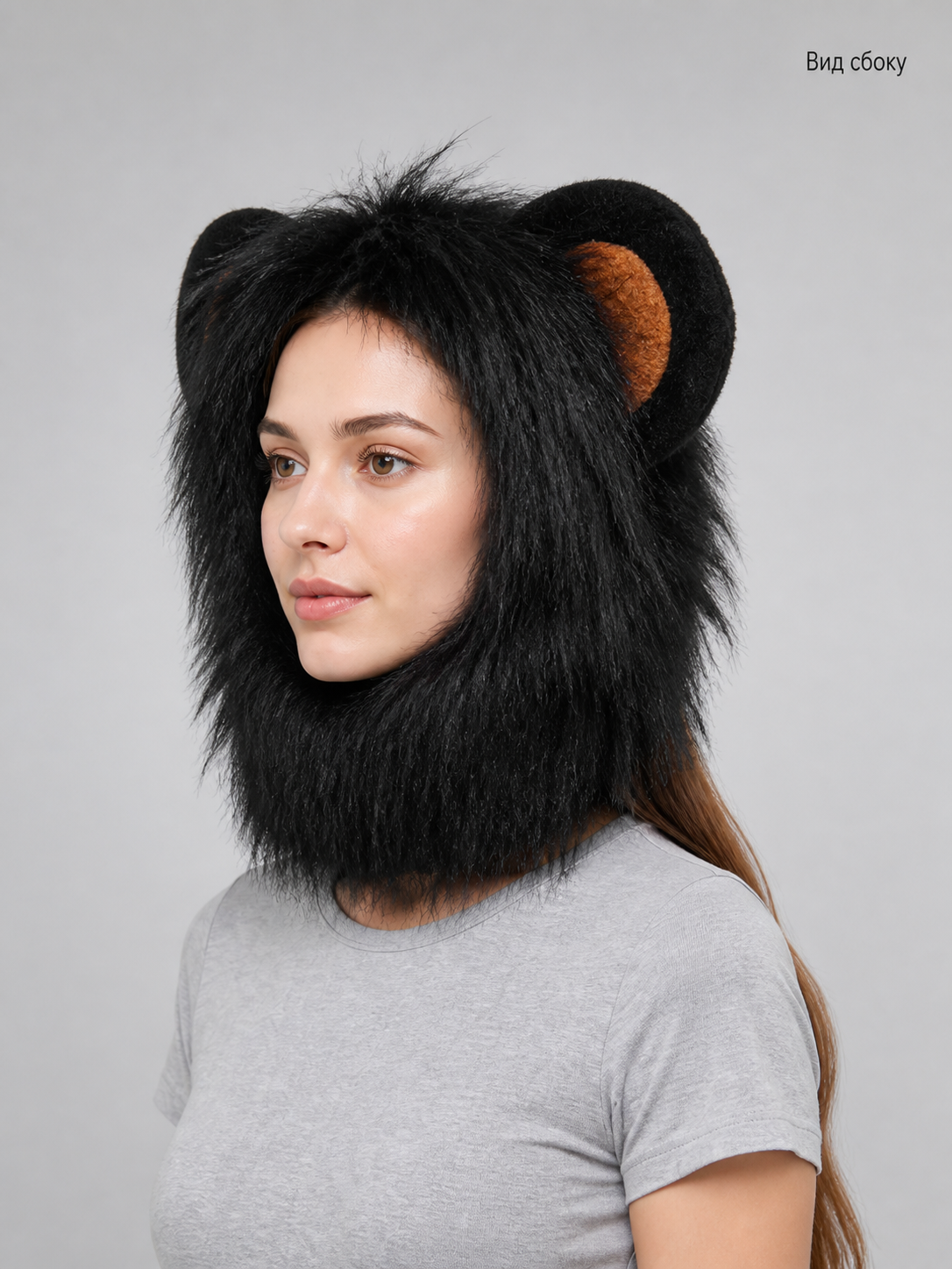 Black and Brown Halloween Carnival Pet Hat side view