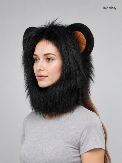 Black and Brown Halloween Carnival Pet Hat side view