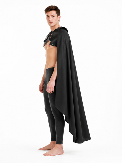 Hooded Cape with Asymmetrical Cut