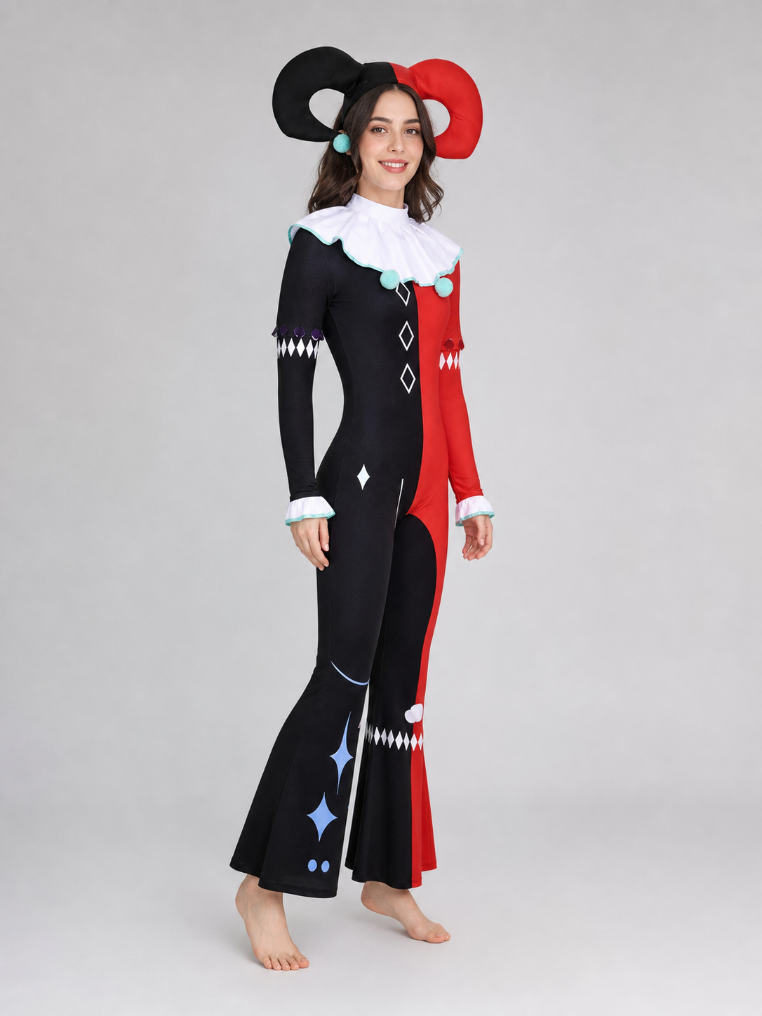 Ghost Clown Costume with Hat