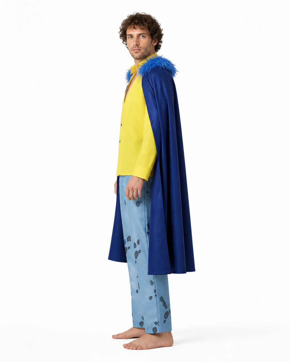 Trafalgar Law Cosplay Costume with Cape and Pants side view