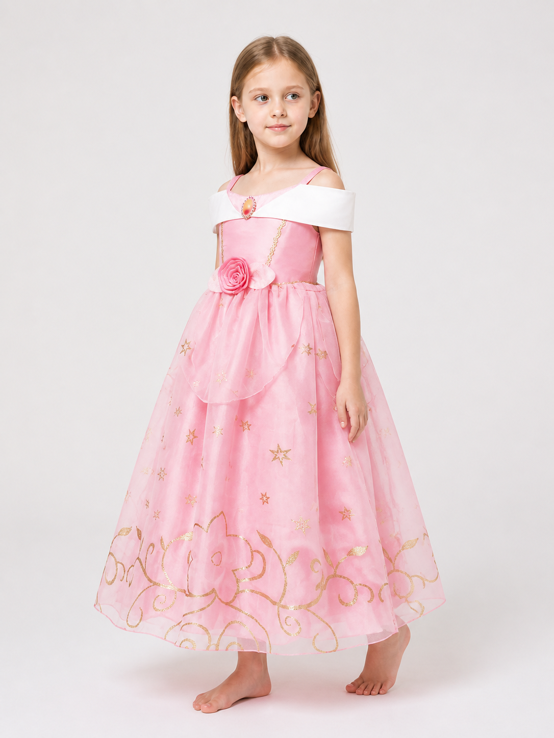 Princess Costume in Pink and Gold Tones