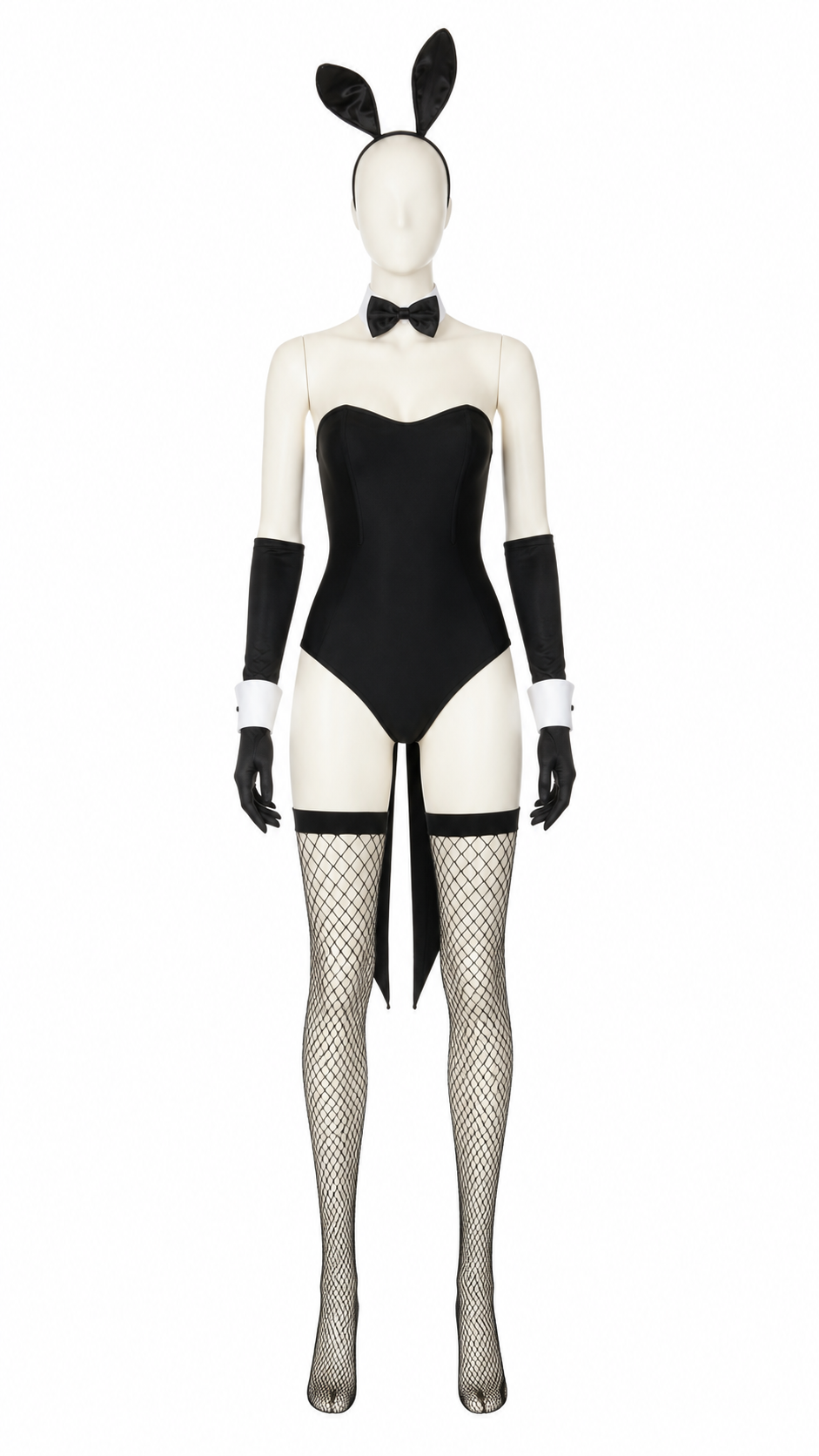 Bunny bodysuit costume with ears for role-play looks