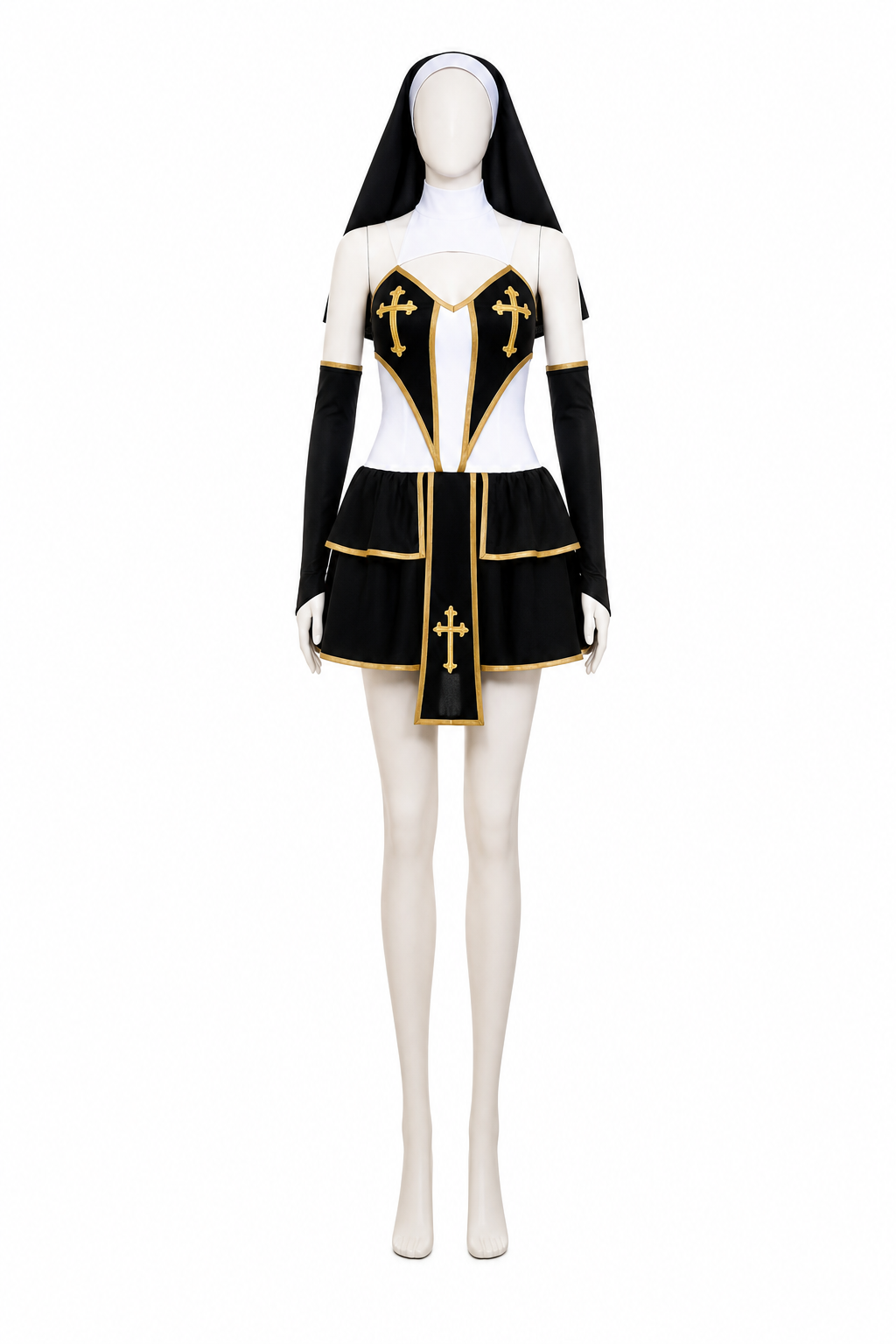Clergyman Costume with Gold Cross side view