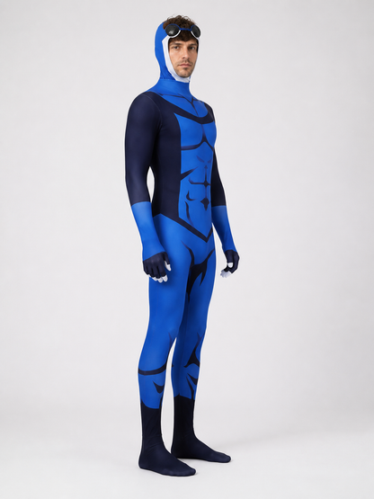 Mark Grayson Cosplay Jumpsuit with Mask side view