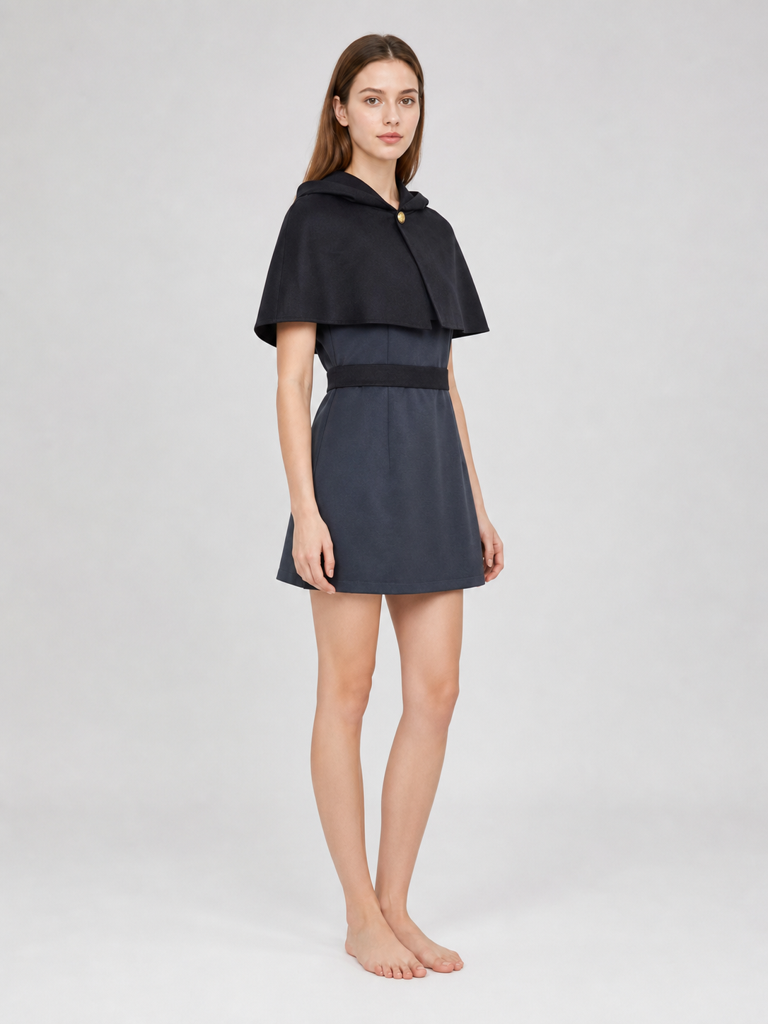 Amity Cosplay Dress with Hood and Wide Belt