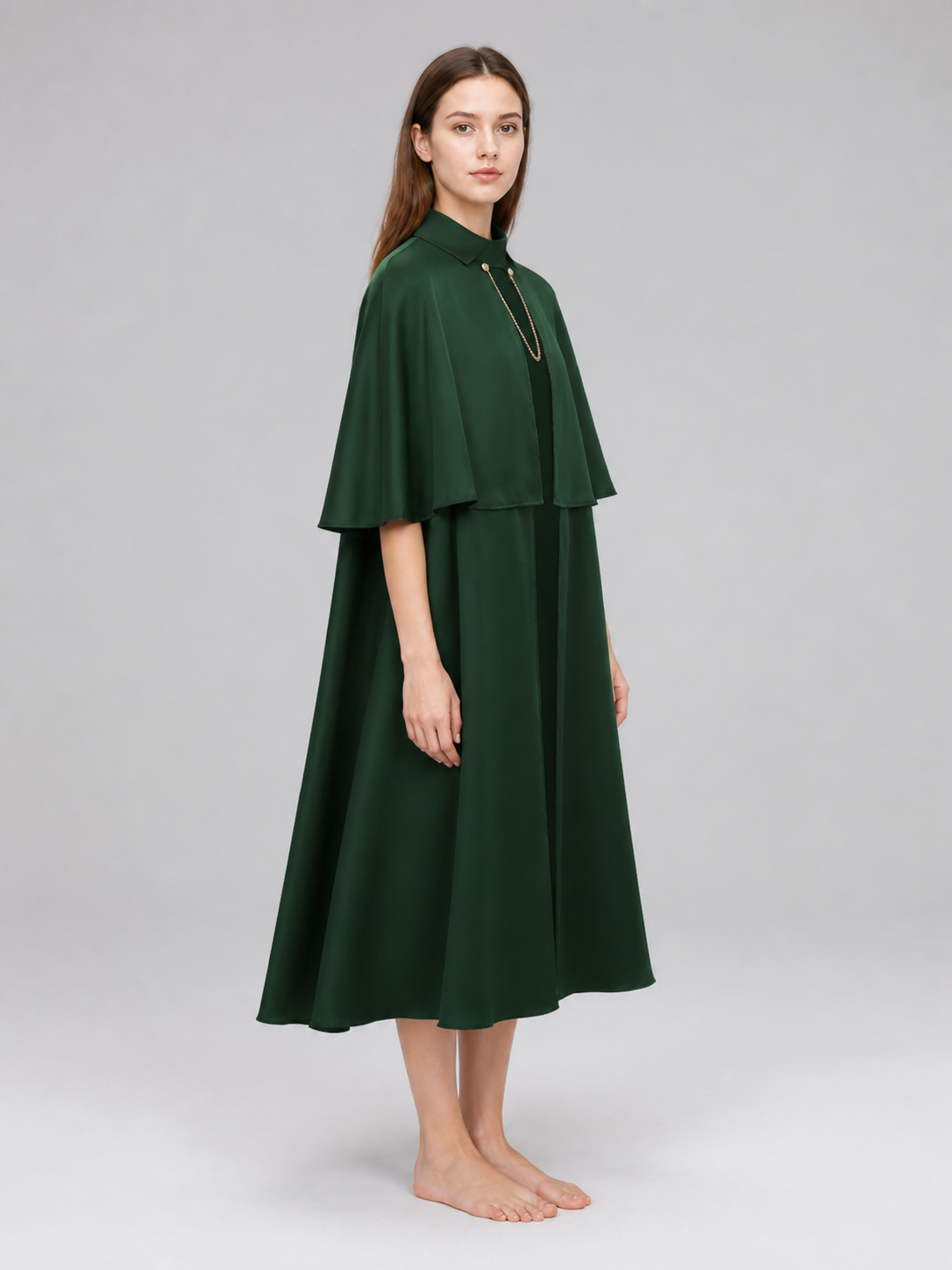 Green Gothic Cloak Cape for Cosplay