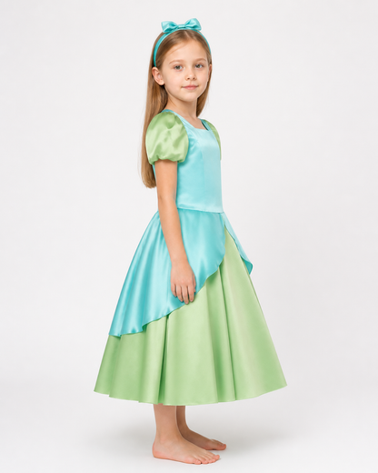 Cosplay Dress with Tiered Skirt and Headband
