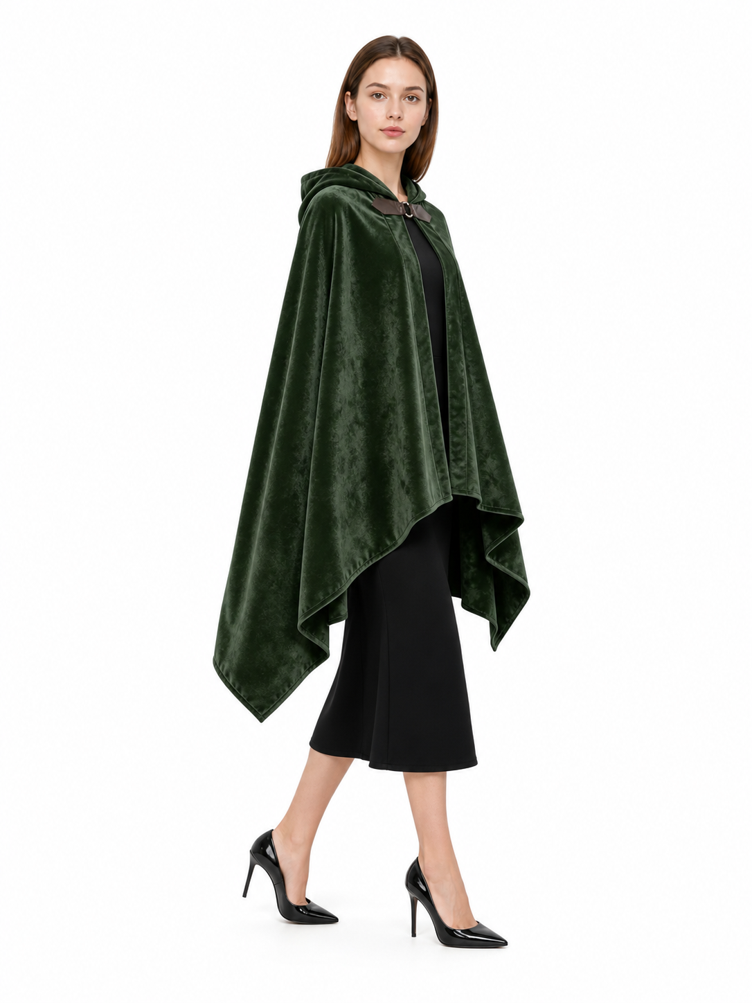 Green Hooded Costume Cloak for Cosplay