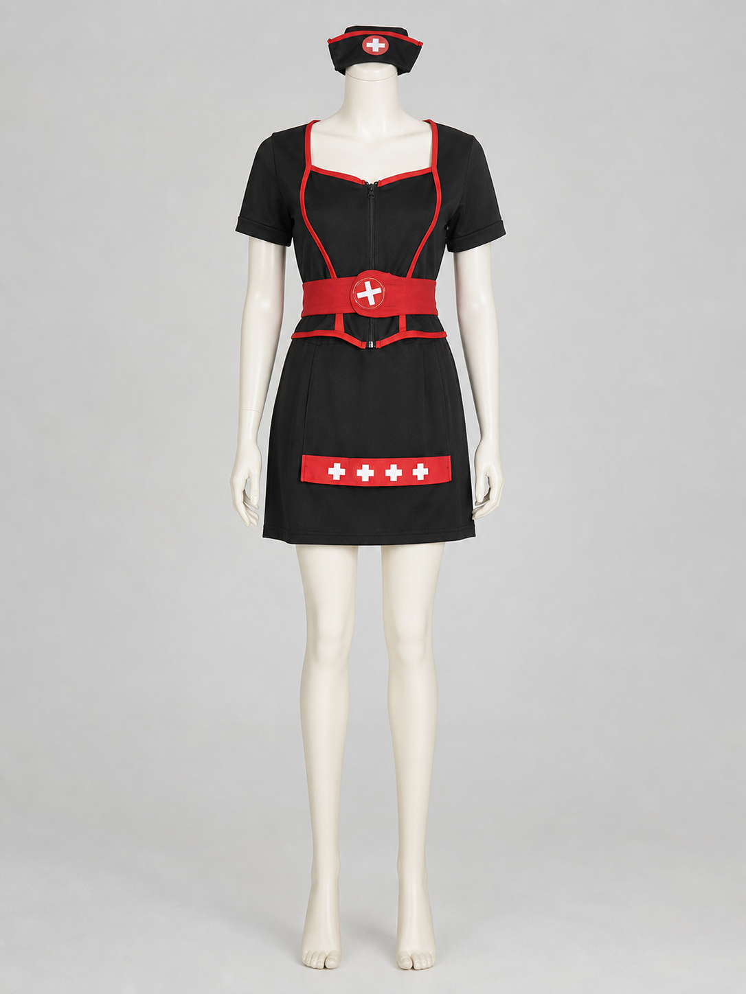 Medical Costume with Red Belt and White Crosses