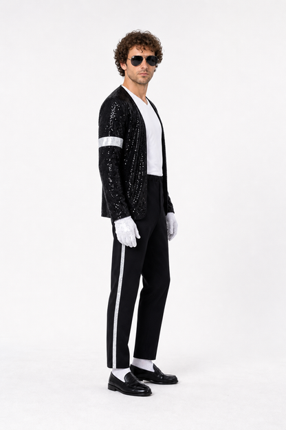 Michael Jackson-Style Sequin Stage Costume side view