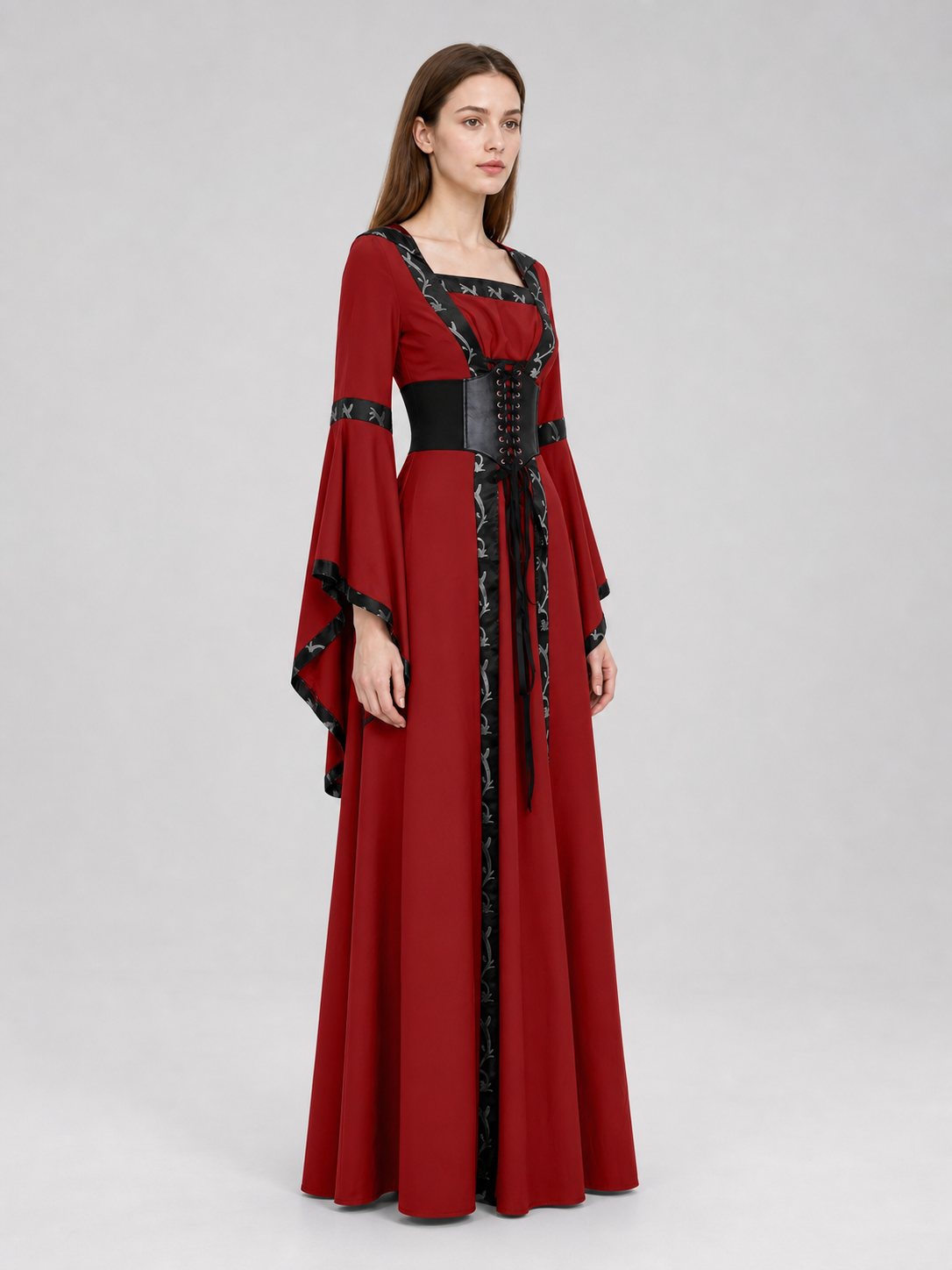 Gothic Medieval Hooded Dress