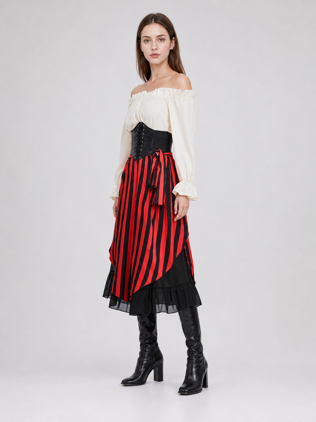 Victorian-style pirate costume set