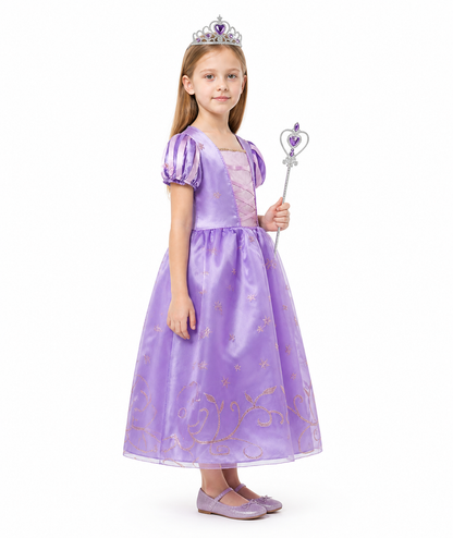 Halloween Princess Dress with Crown and Wand side view