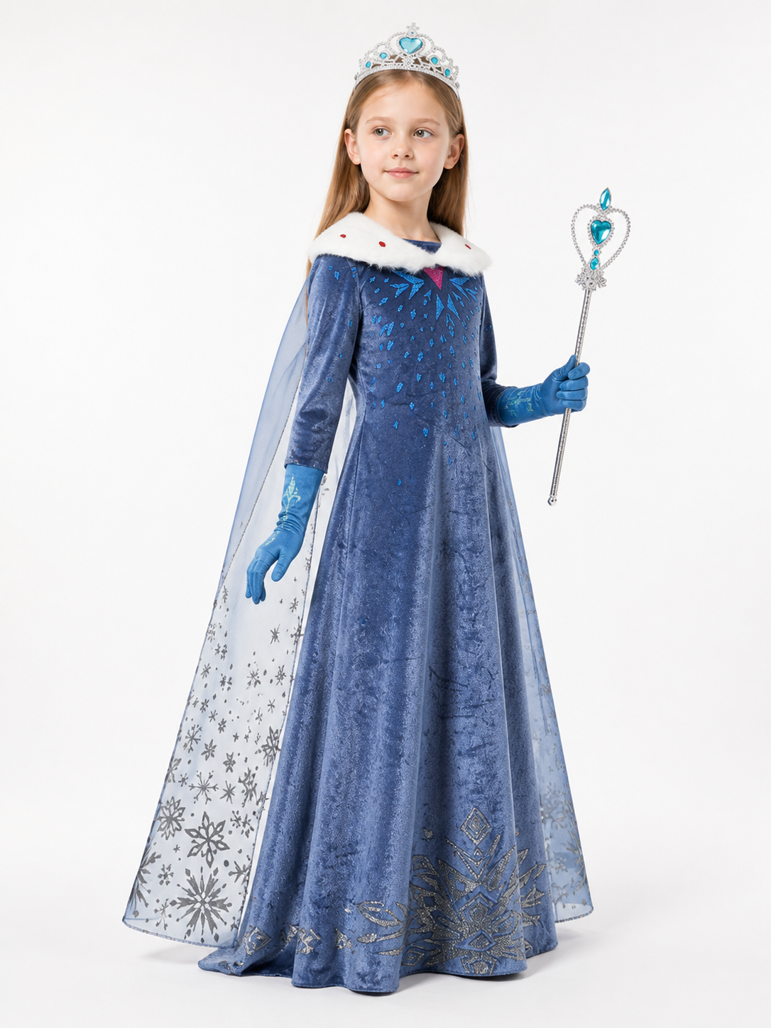 Snow Queen Costume for Halloween and Cosplay side view