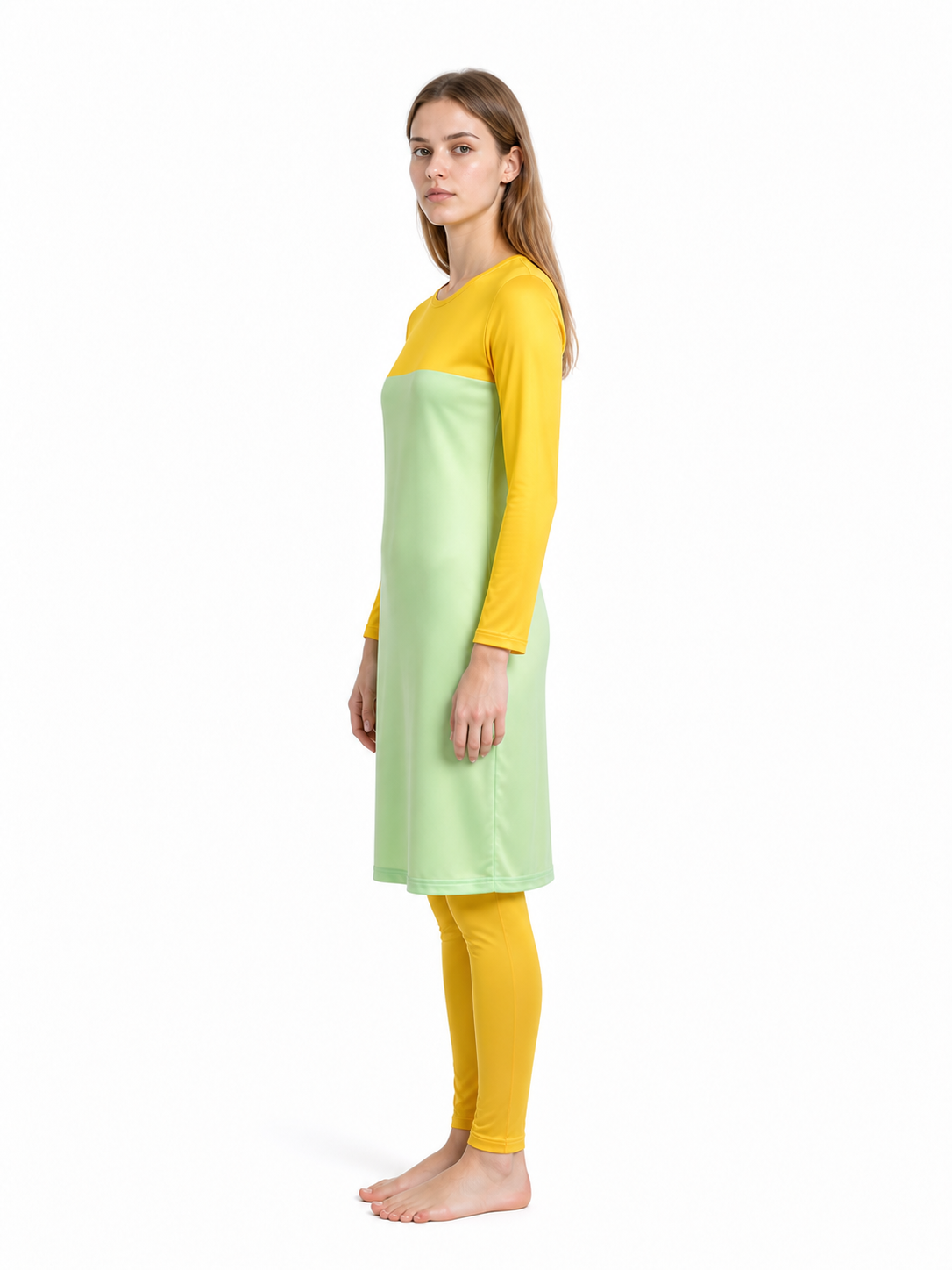 Maggie Cosplay Costume, Long Jumpsuit with Skirt side view