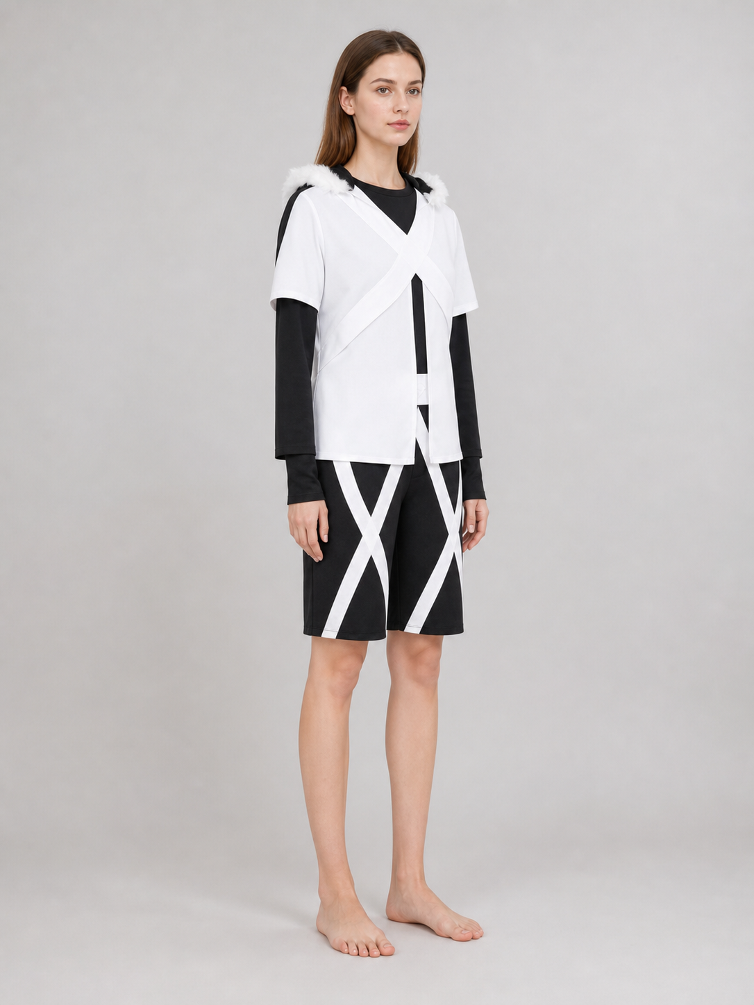 XTALE Cross Sans Cosplay Costume with Cape and Shorts