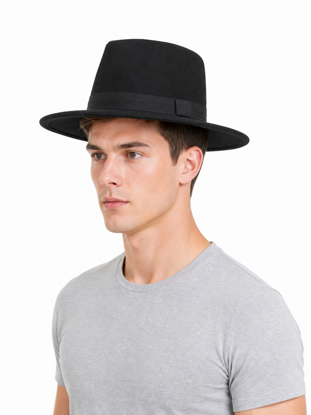 Carnival fedora hat with a wide brim