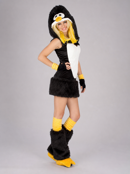 Penguin cosplay costume with hood and paws