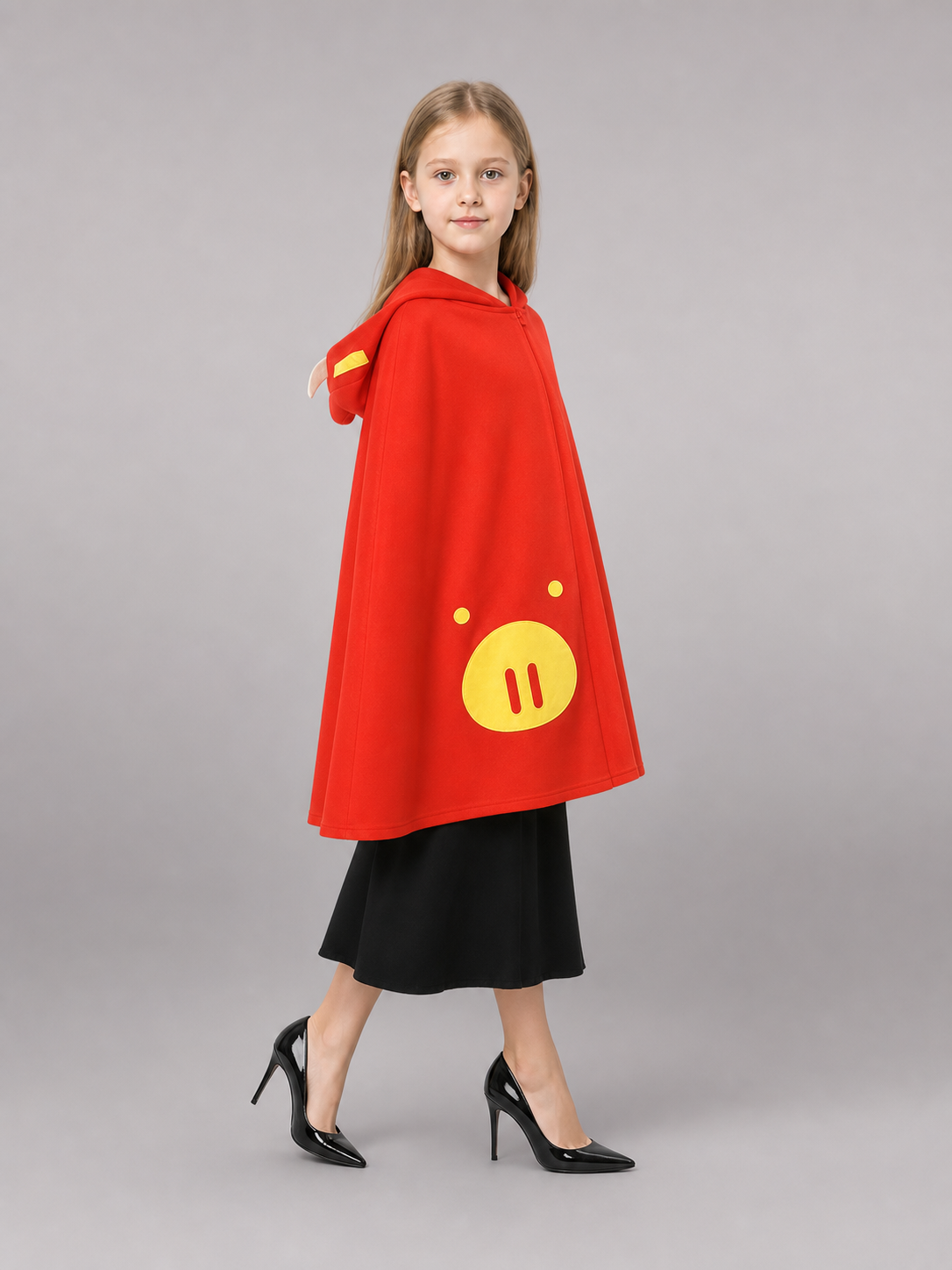 Red Superhero Costume with Yellow Details