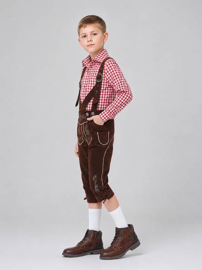 Folk-Style Costume: Plaid Shirt and Pants