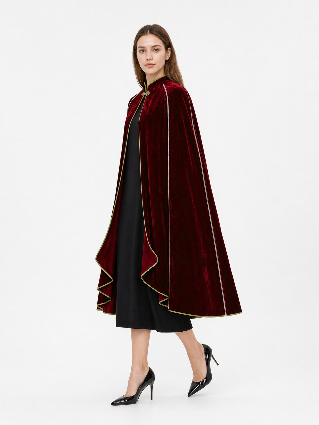 Burgundy Medieval Carnival Cloak