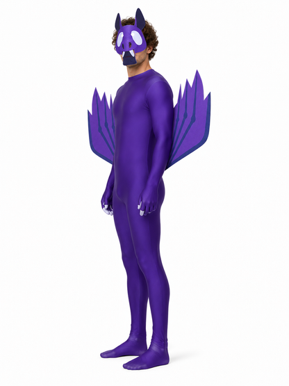 Monster Cosplay Costume with Mask and Wings side view