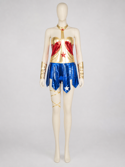 Wonder Woman-Style Superhero Costume for Cosplay