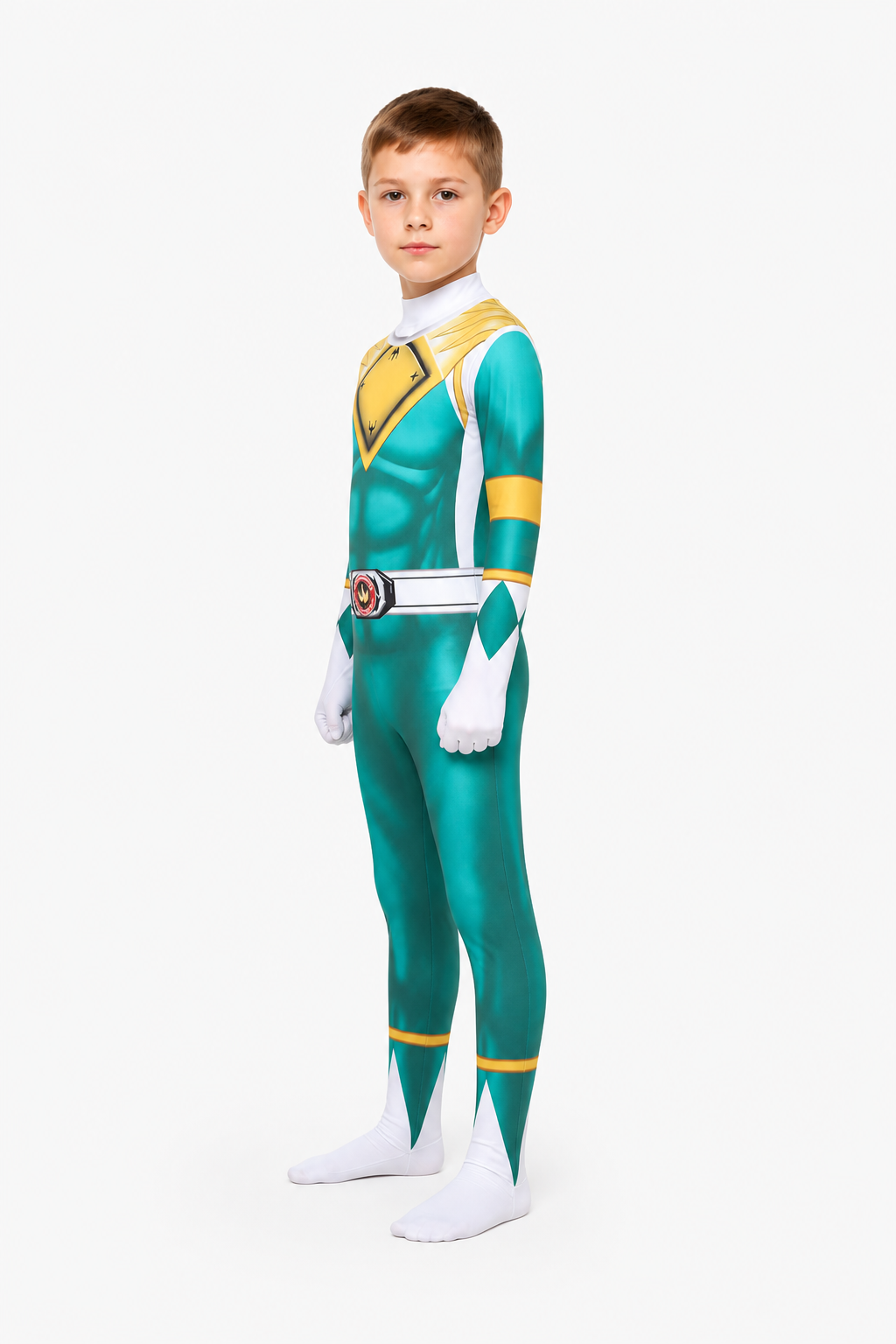 Superhero Costume Jumpsuit with Mask for Cosplay side view
