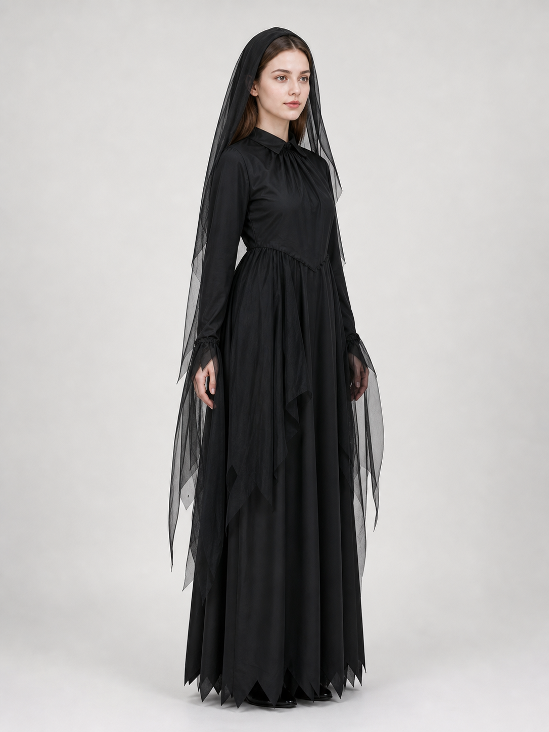 Gothic hooded costume for Halloween and parties