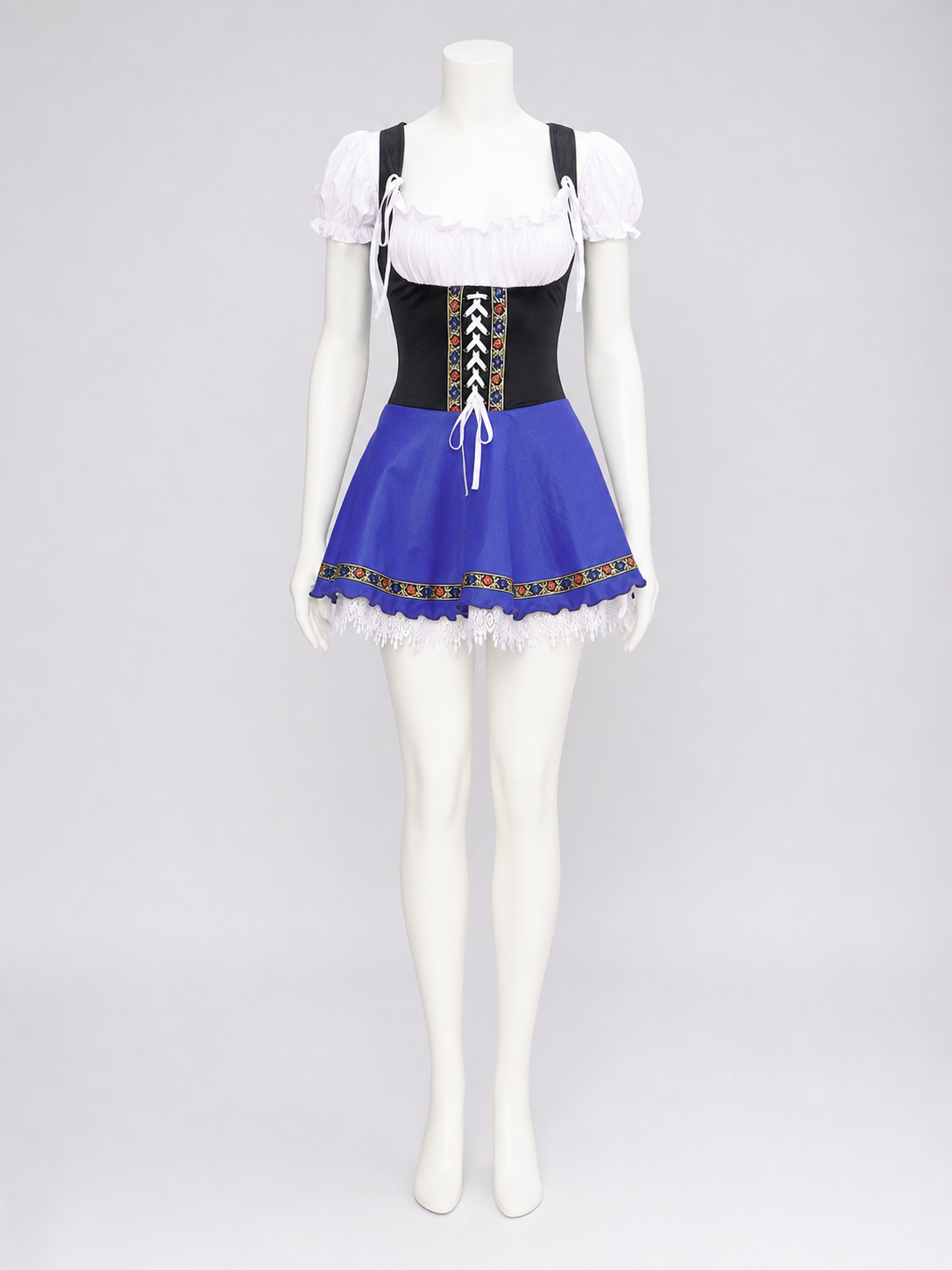 Historical Ethnic Costume with Corset and Skirt