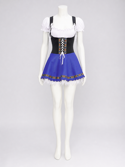 Historical Ethnic Costume with Corset and Skirt