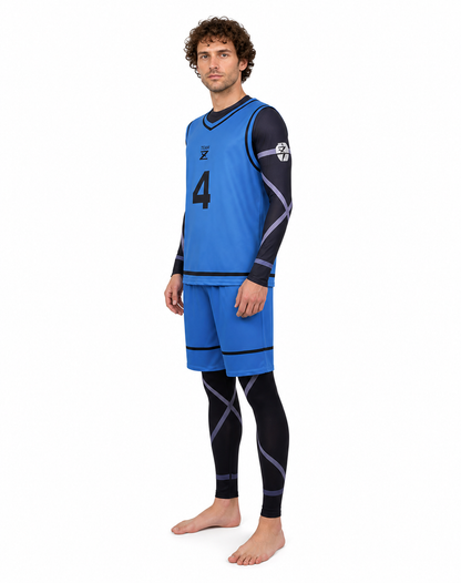 Anime Cosplay Costume Set with Number 4 side view