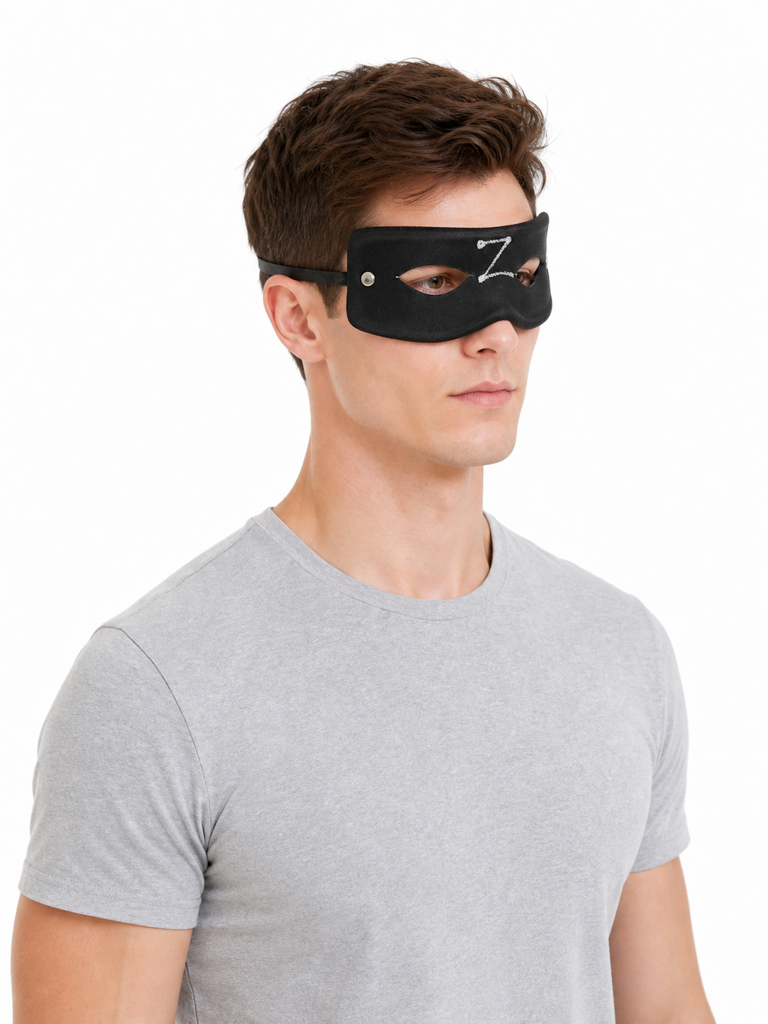 Zorro Masquerade Mask with Glittering Emblem
