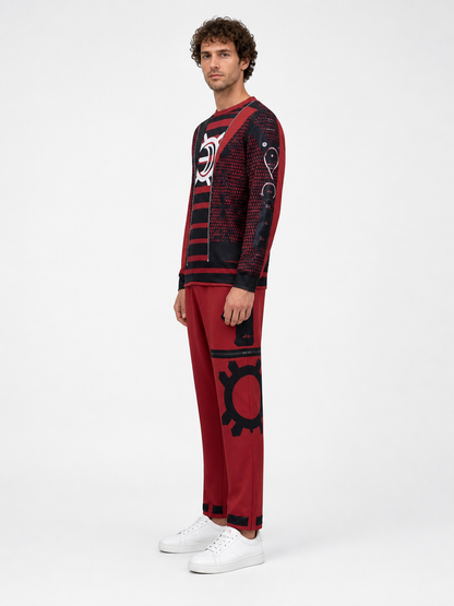Victor Cosplay Costume, Long-Sleeve Top and Pants side view