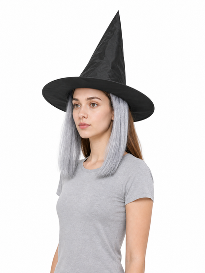 Witch Mask with Wig and Hat for Halloween