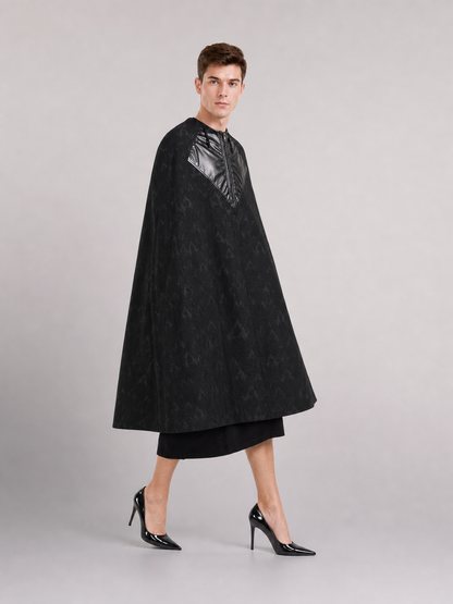 Black high-rise pants with a slim cut
