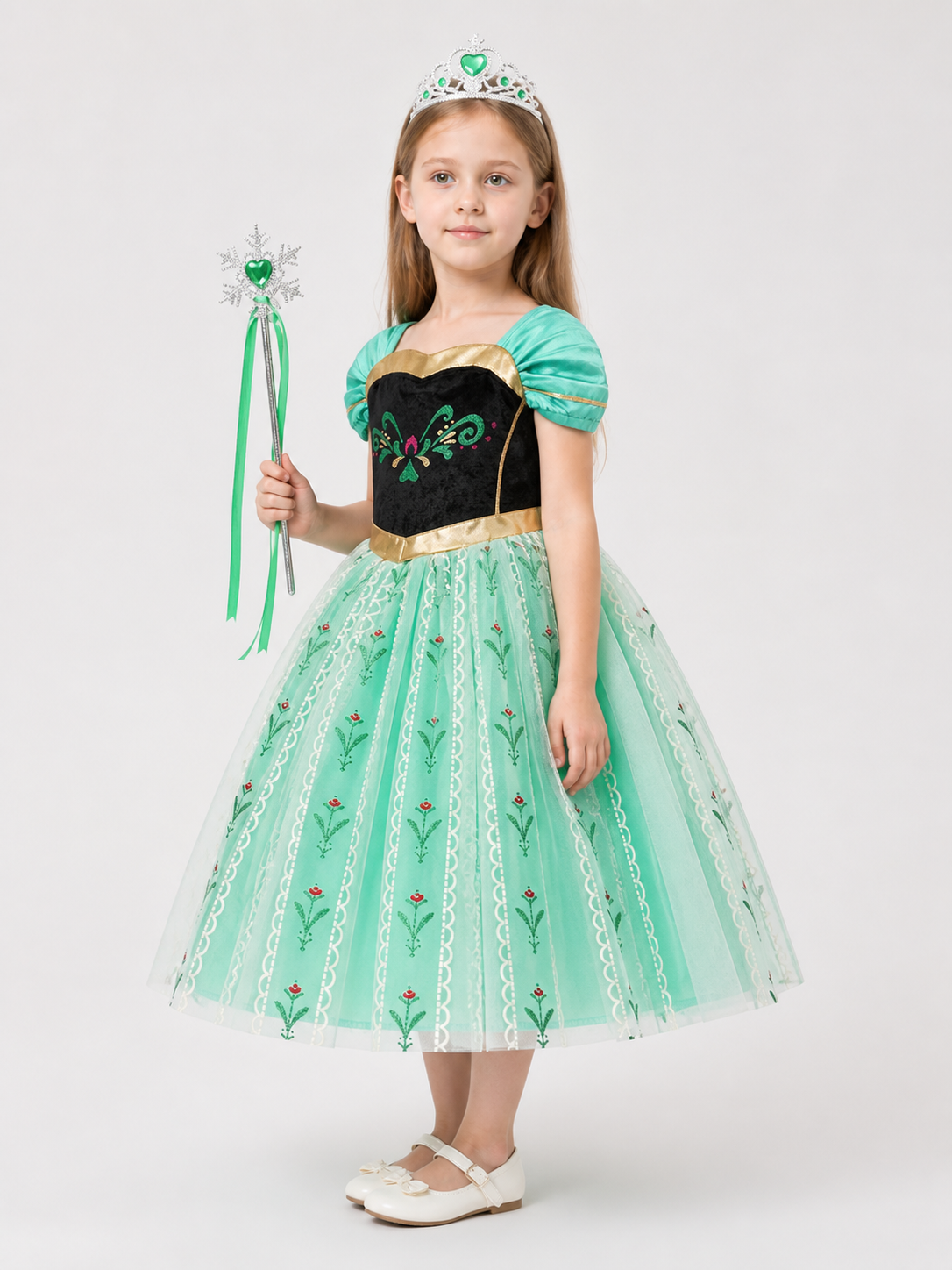 Mint Green Princess Costume for Halloween side view