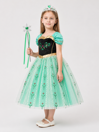 Mint Green Princess Costume for Halloween side view