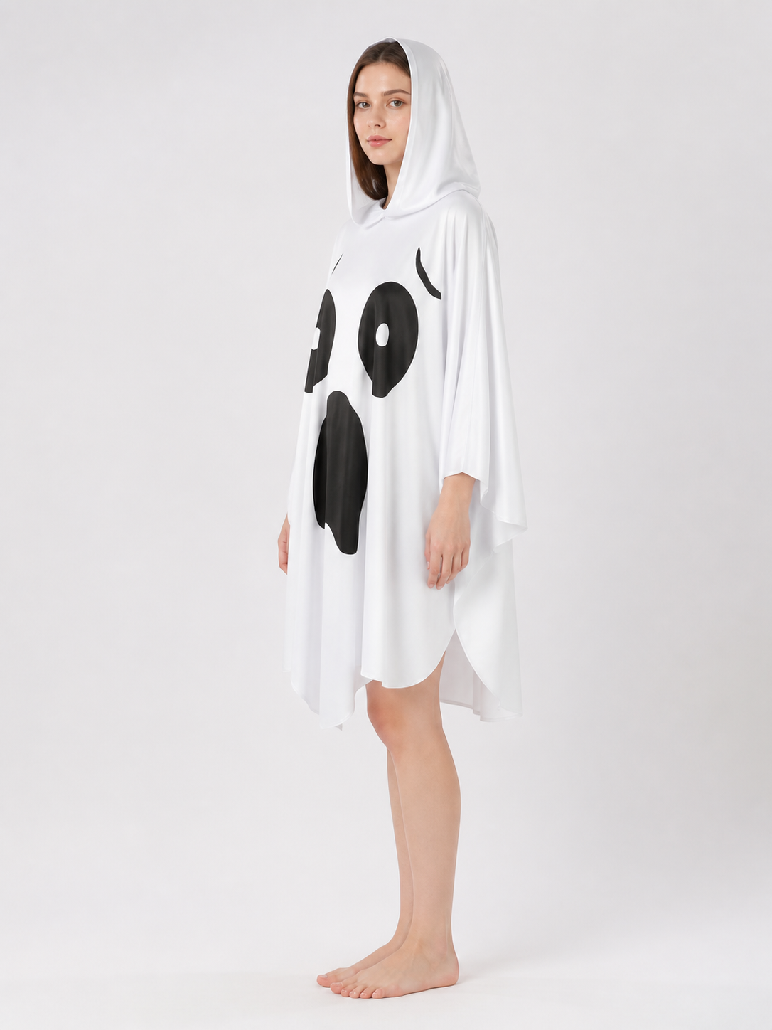Ghost Costume with Hood and Wide Sleeves side view