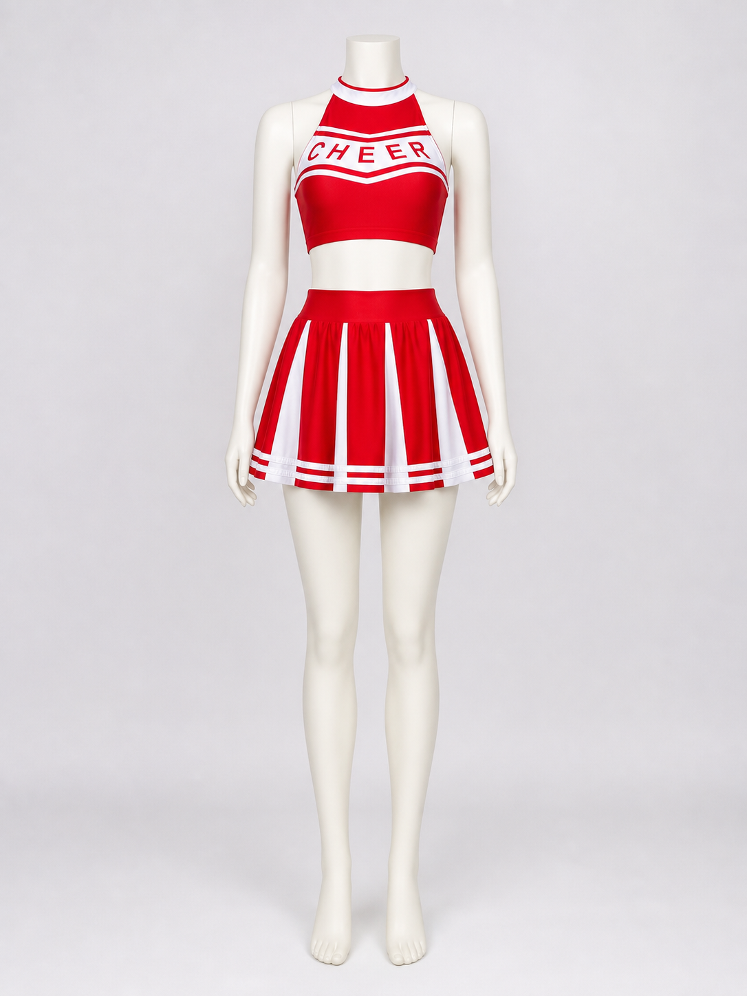 Performance Costume with Top and Skirt, Red and White